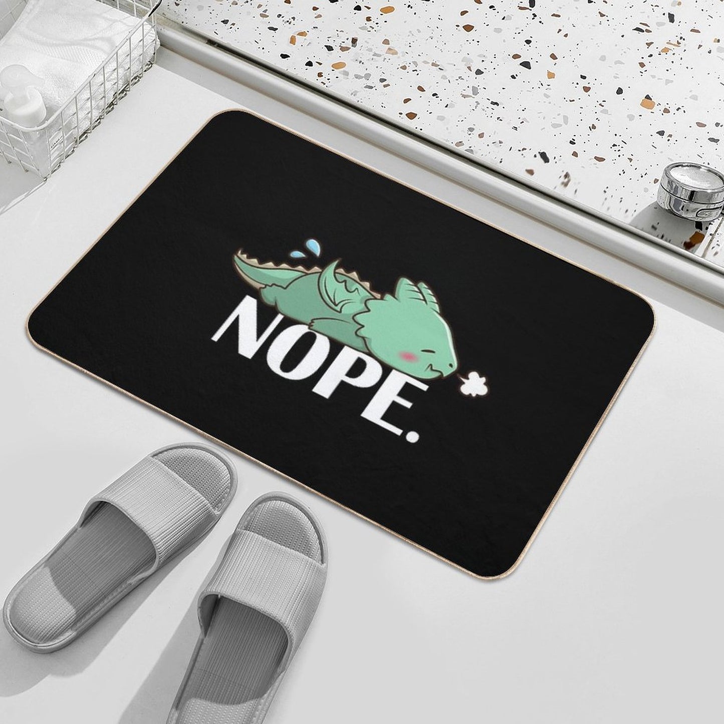 Kawaii Dragon Bath Mat