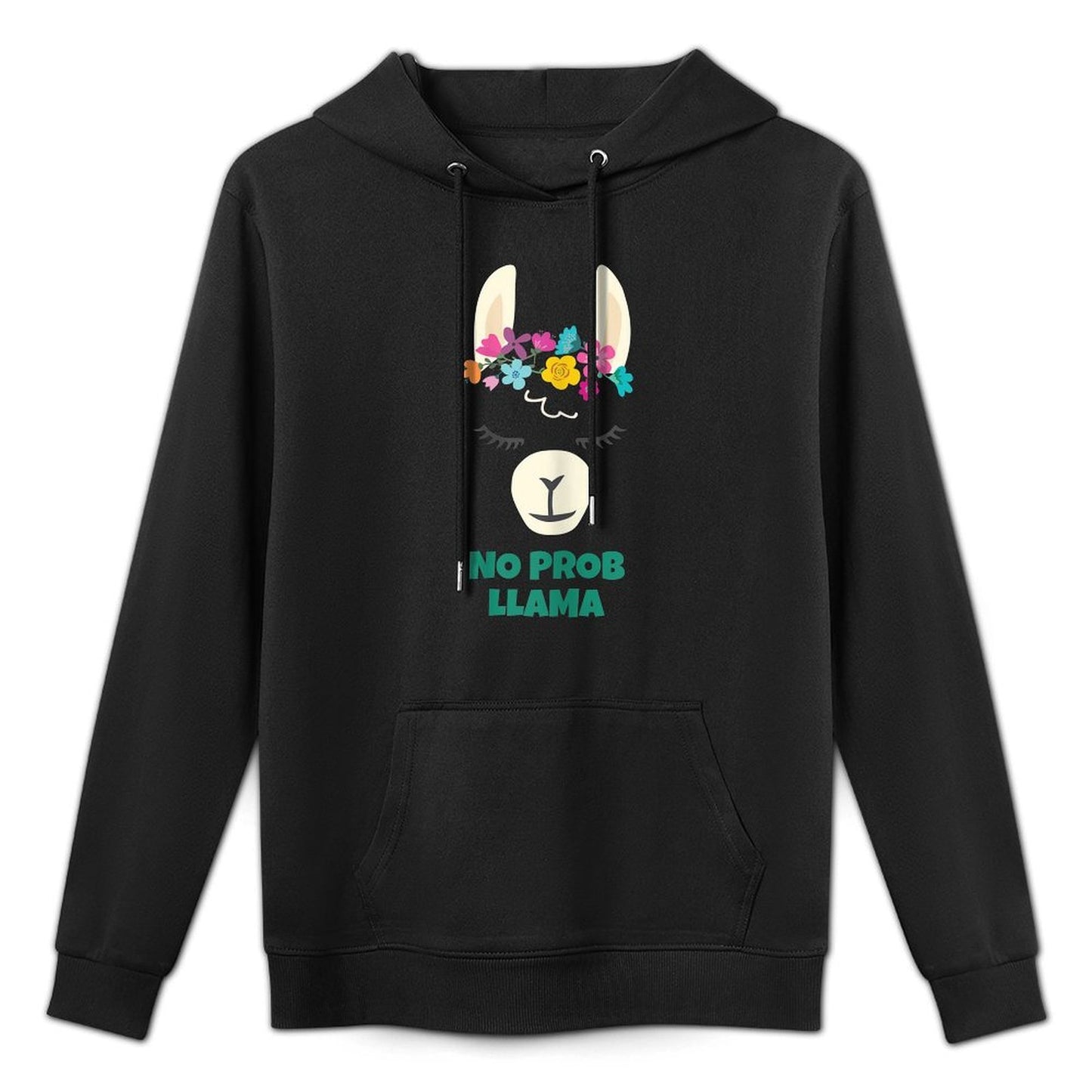 No Prob Llama Cute Alpaca Lover Birthday Halloween Christmas Breathable Fabric Hoodie