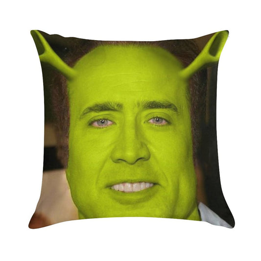 Nicolas CageShrek Soft Multiple Sizes Throw Pillow