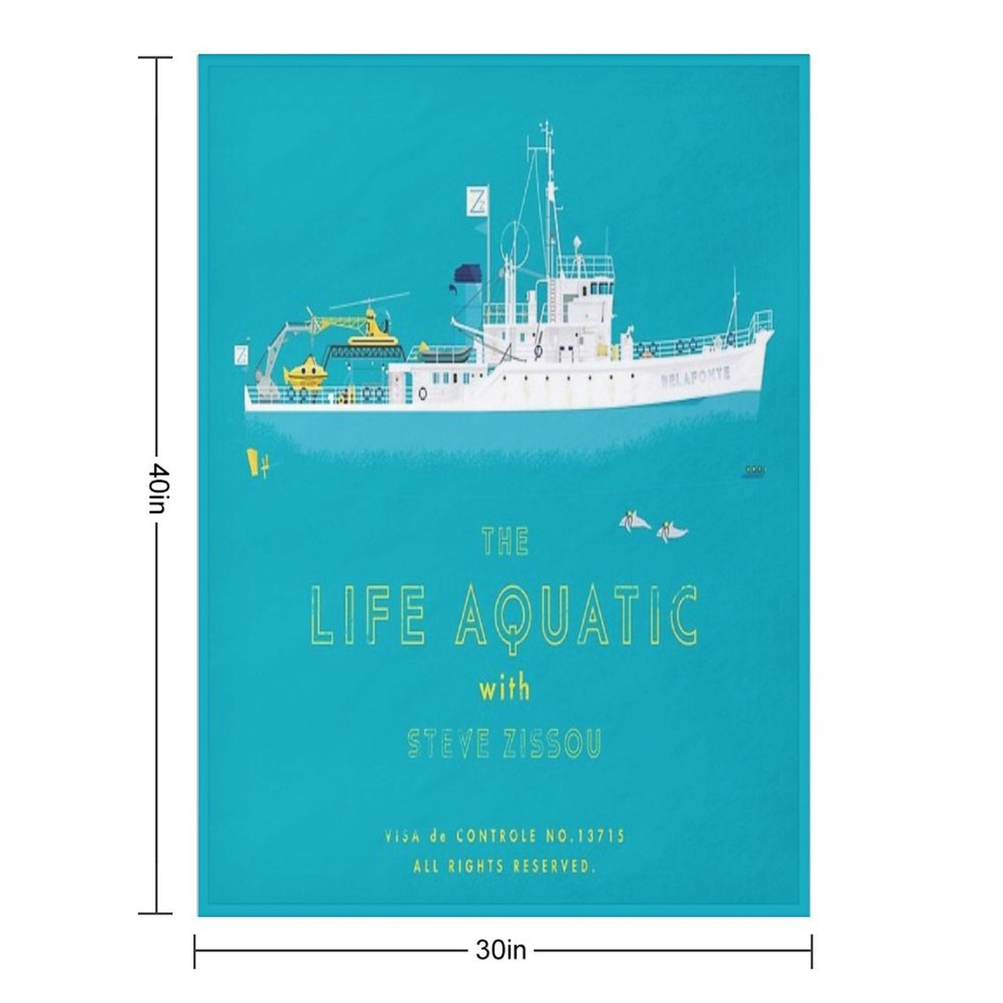 The Life Aquatic with Steve Zissou Throw Blanket