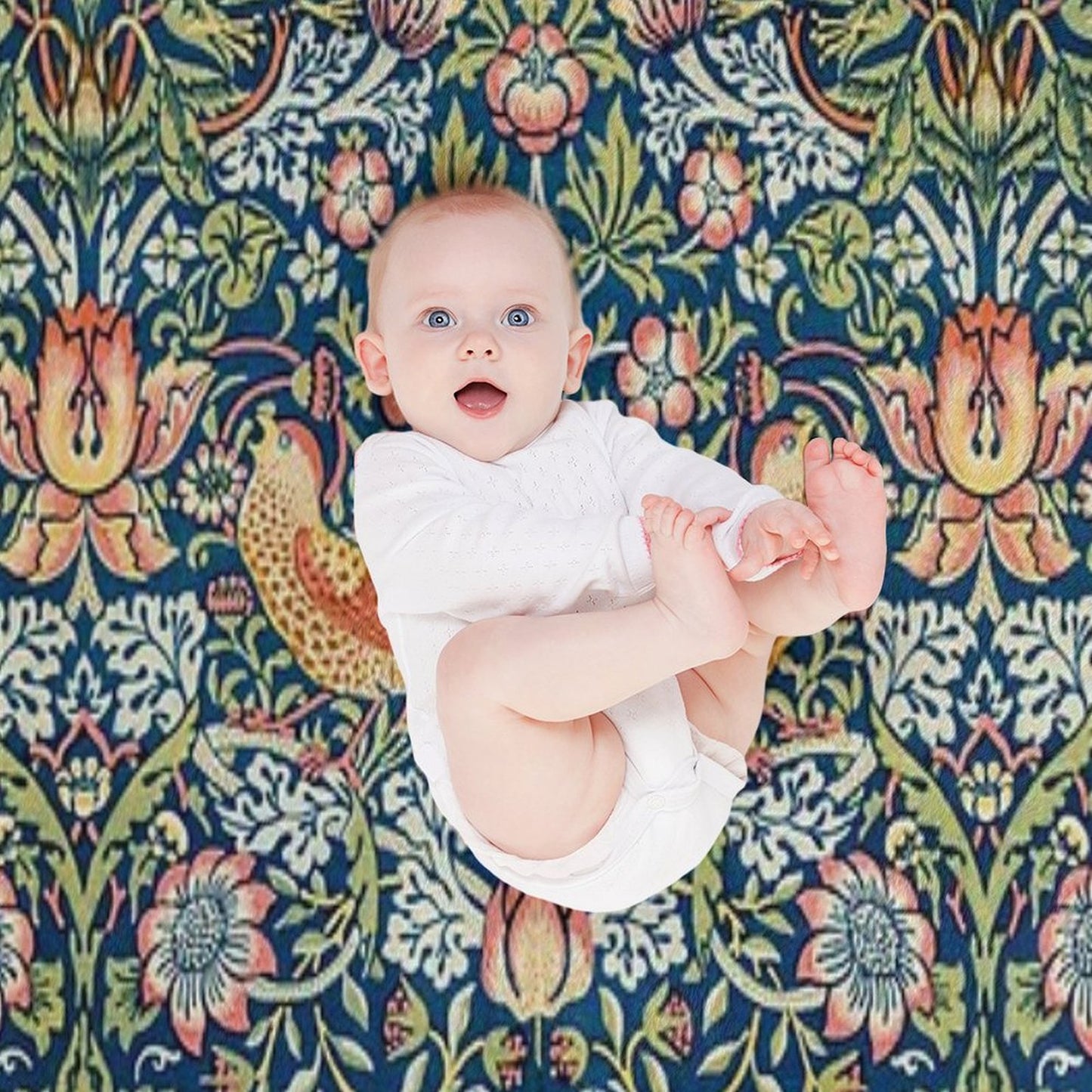 Strawberry Thief Throw Blanket