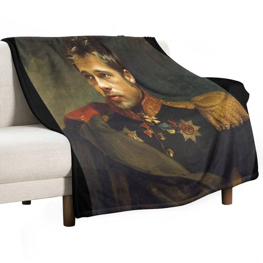 Brad Pitt - Replaceface Throw Blanket
