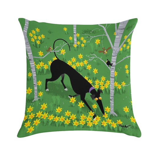 Daffodil Hound Soft Durable Construction Throw Pillow