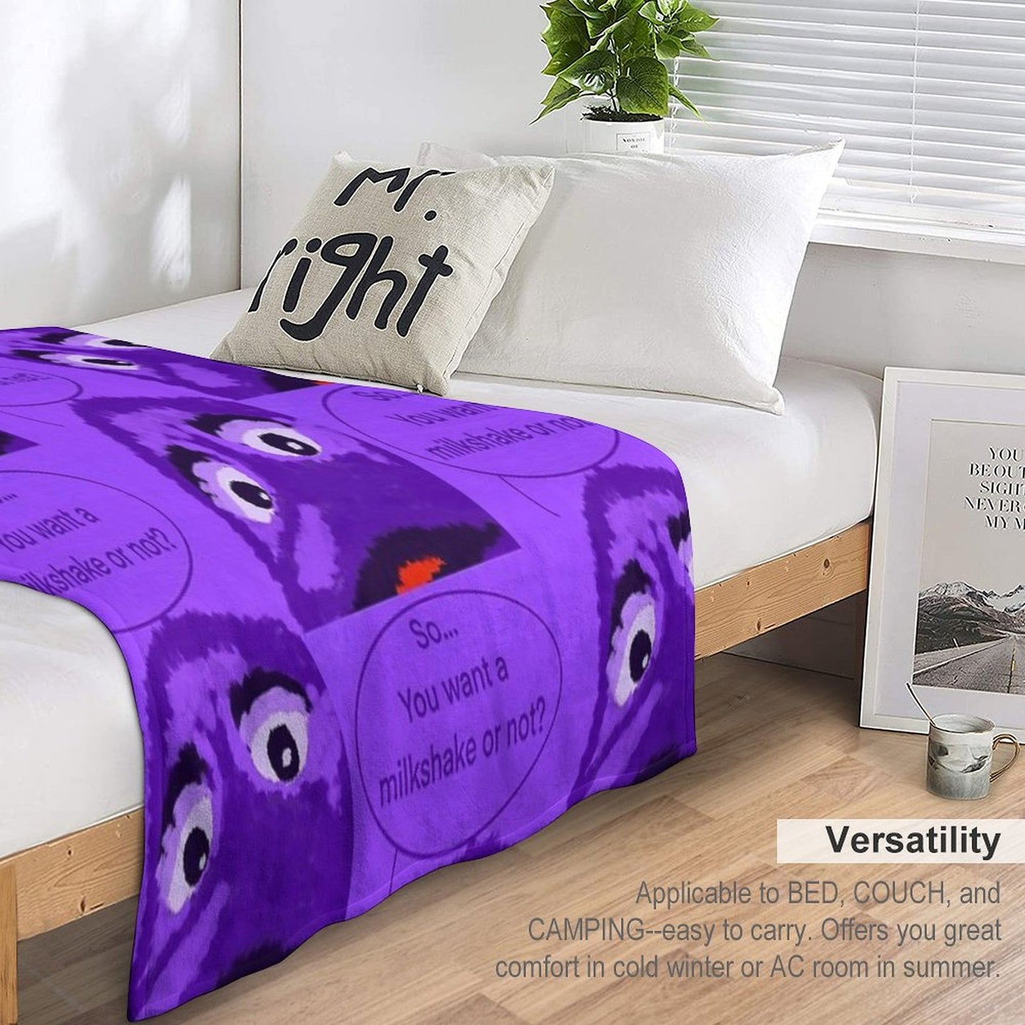 Order Up - Grimace Throw Blanket
