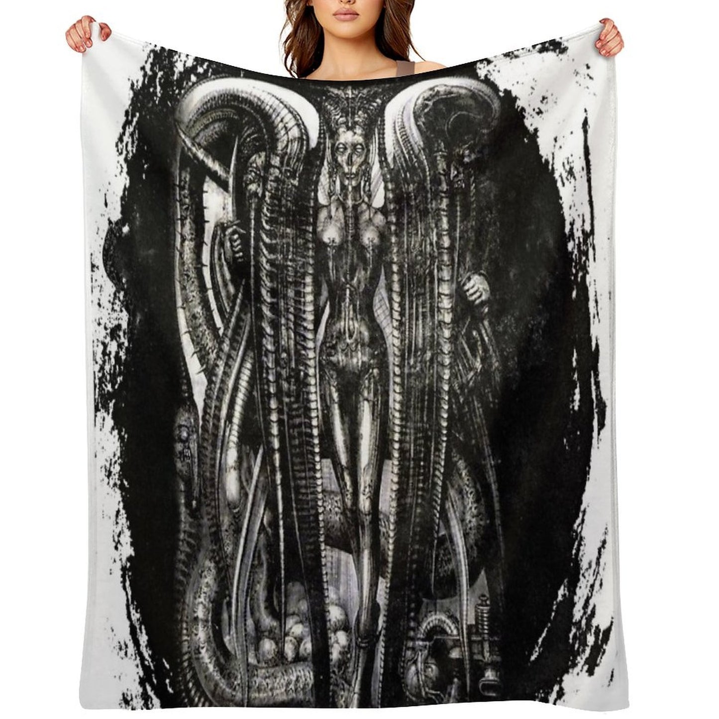 HR Giger Lilith Steampunk Throw Blanket