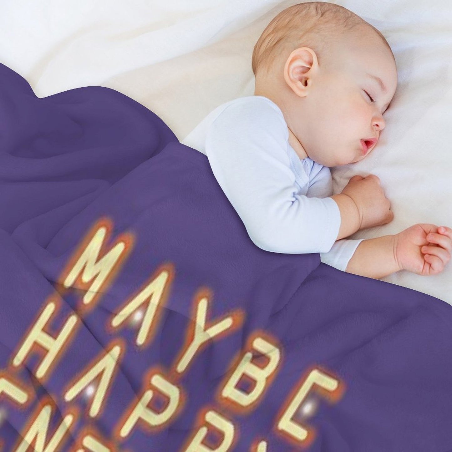 Maybe Happy Throw Blanket