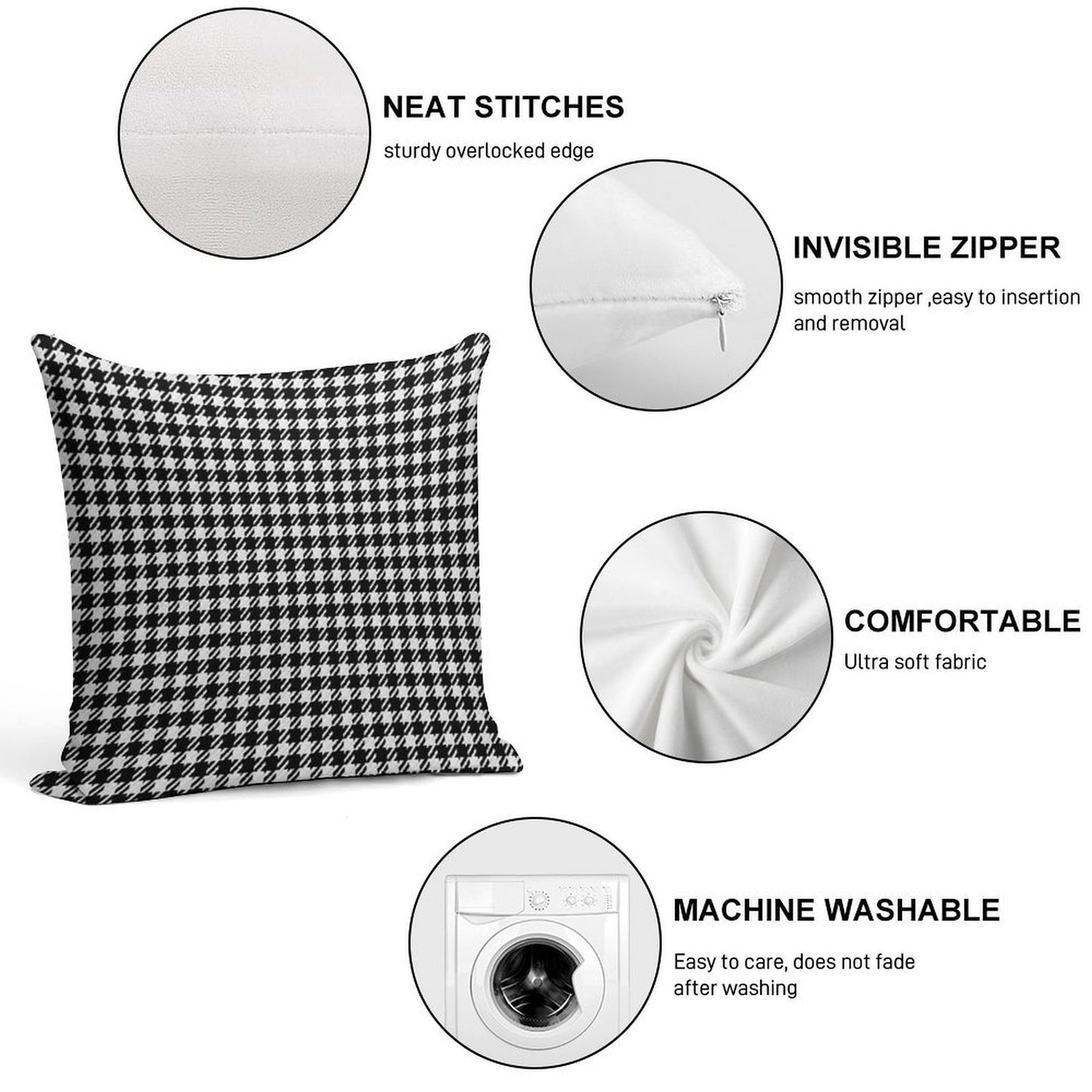 Stuttgart Iconic Seat Fabric Soft Shrink-Resistant Throw Pillow