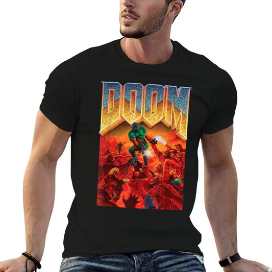 DOOM 1993 Video Game Cover Art  Vintage-inspired T-Shirt