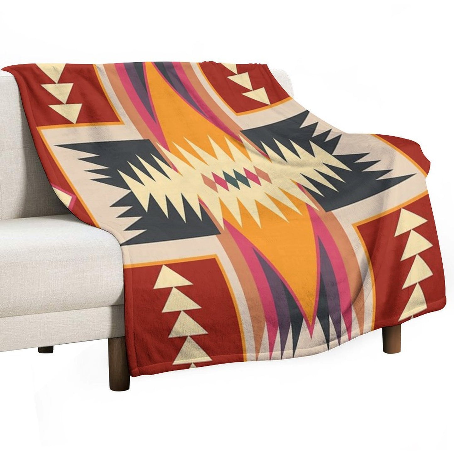 Navajo Design Eight Throw Blanket