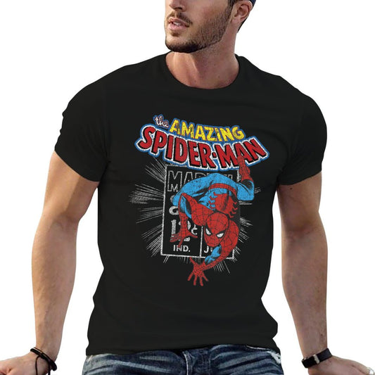 Marvel The Amazing Spider-Man Vintage Comic Poster  Graphic-printed T-Shirt