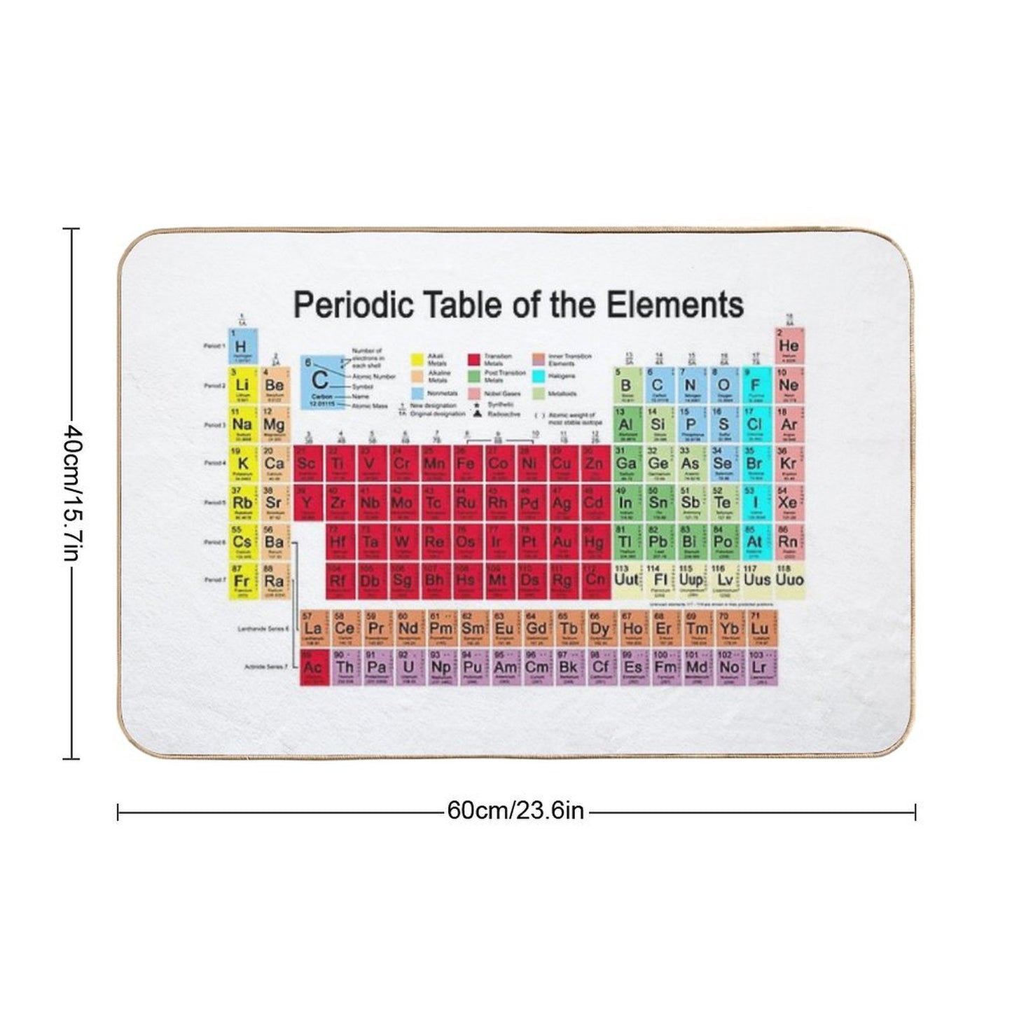 Periodic Table of The Elements Bath Mat