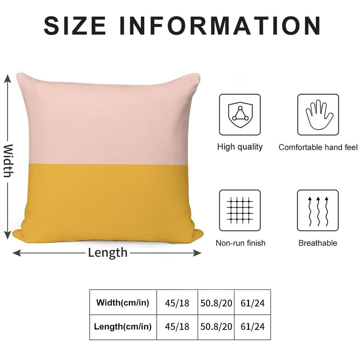Blush Pink And Mustard Yellow Minimalist Color Block 2 Soft Washable Throw Pillow