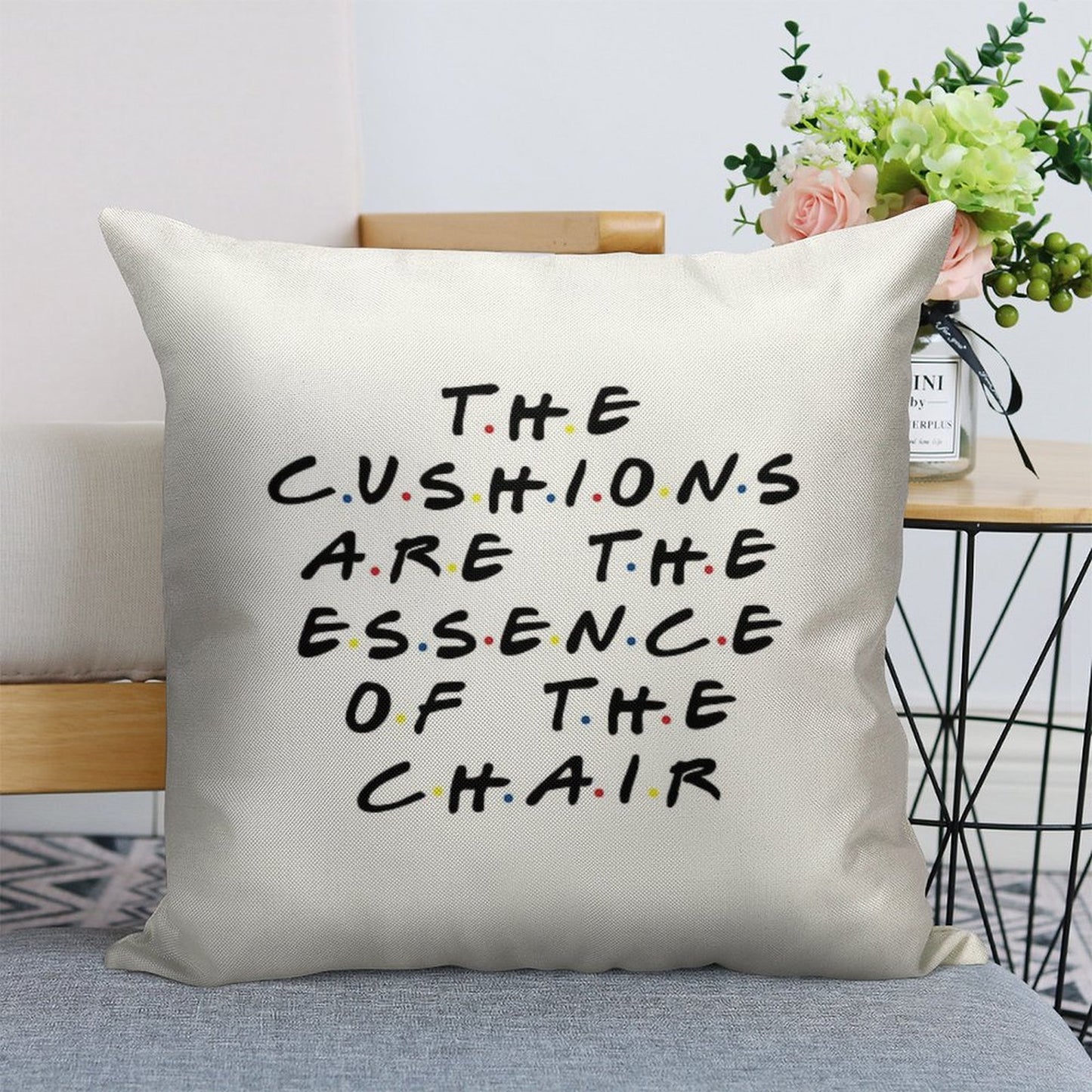The Cushions Are The Essence Of The Chair Linen Throw Pillow Cover