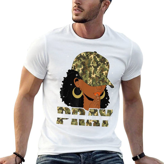 Pray On It Pray Over It Black Woman Afro Christian Sayings Quick-drying T-Shirt