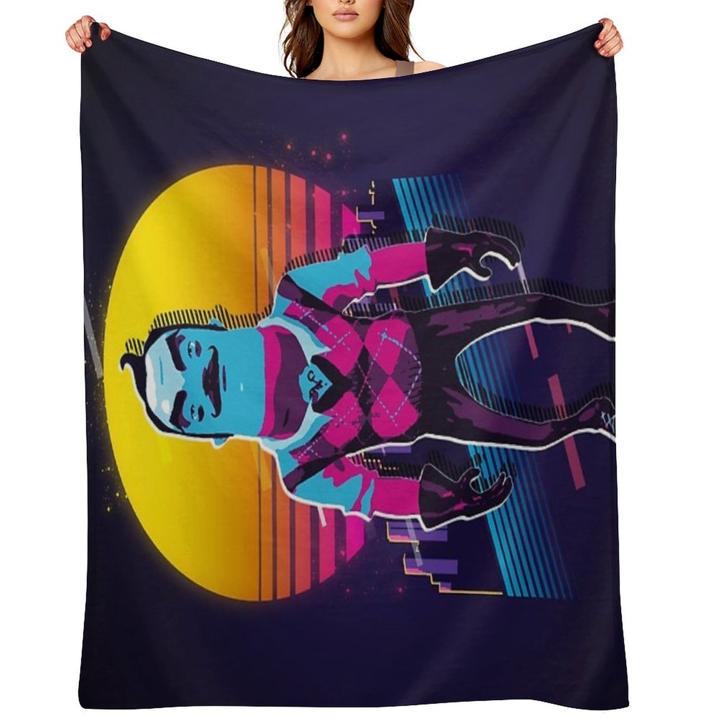 Hello Neighbor 2 - Theodore 80s Retro Throw Blanket