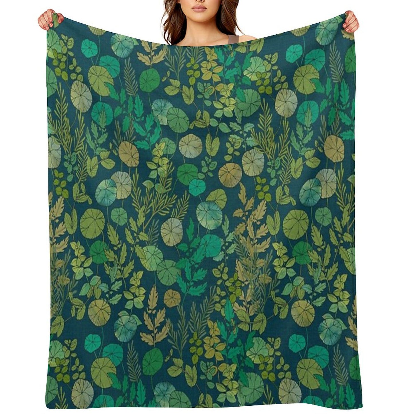Growing A Garden Green Nature Throw Blanket