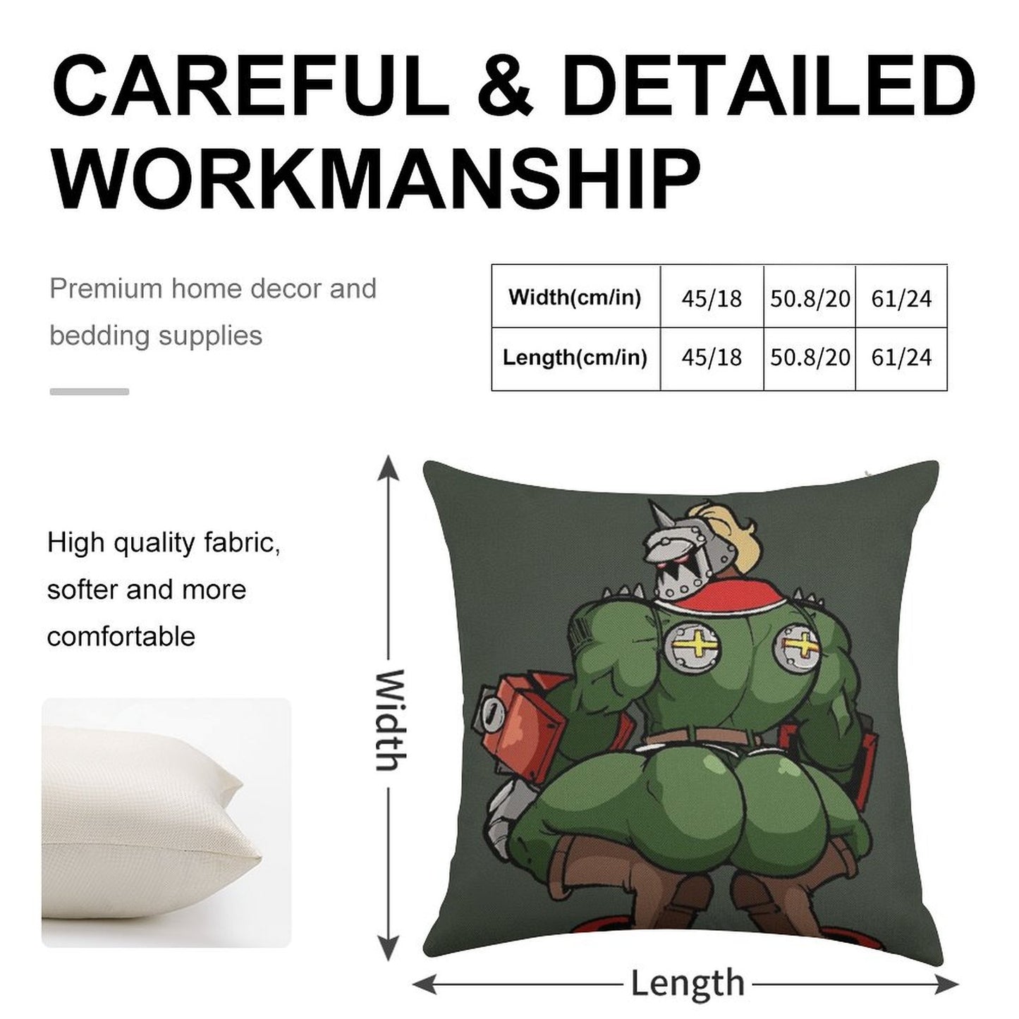 Potemkin Culo Linen Throw Pillow Cover