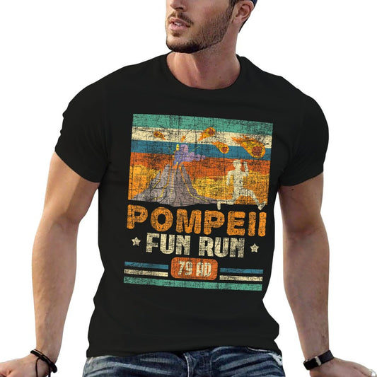 Funny Volcano Shirts Pompeii Fun Run - Geography Volcanologist Volcanology, Black T-Shirt