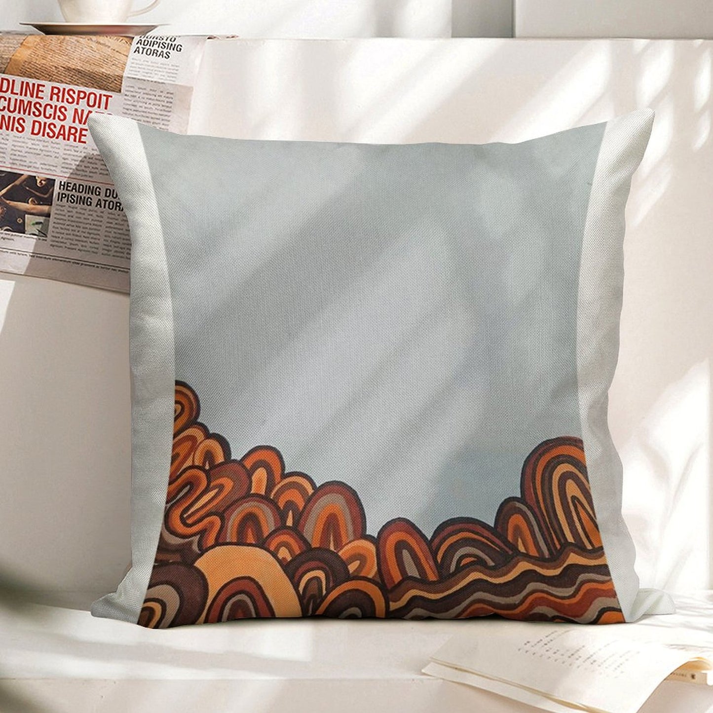 Gathering 2 Linen Throw Pillow Cover