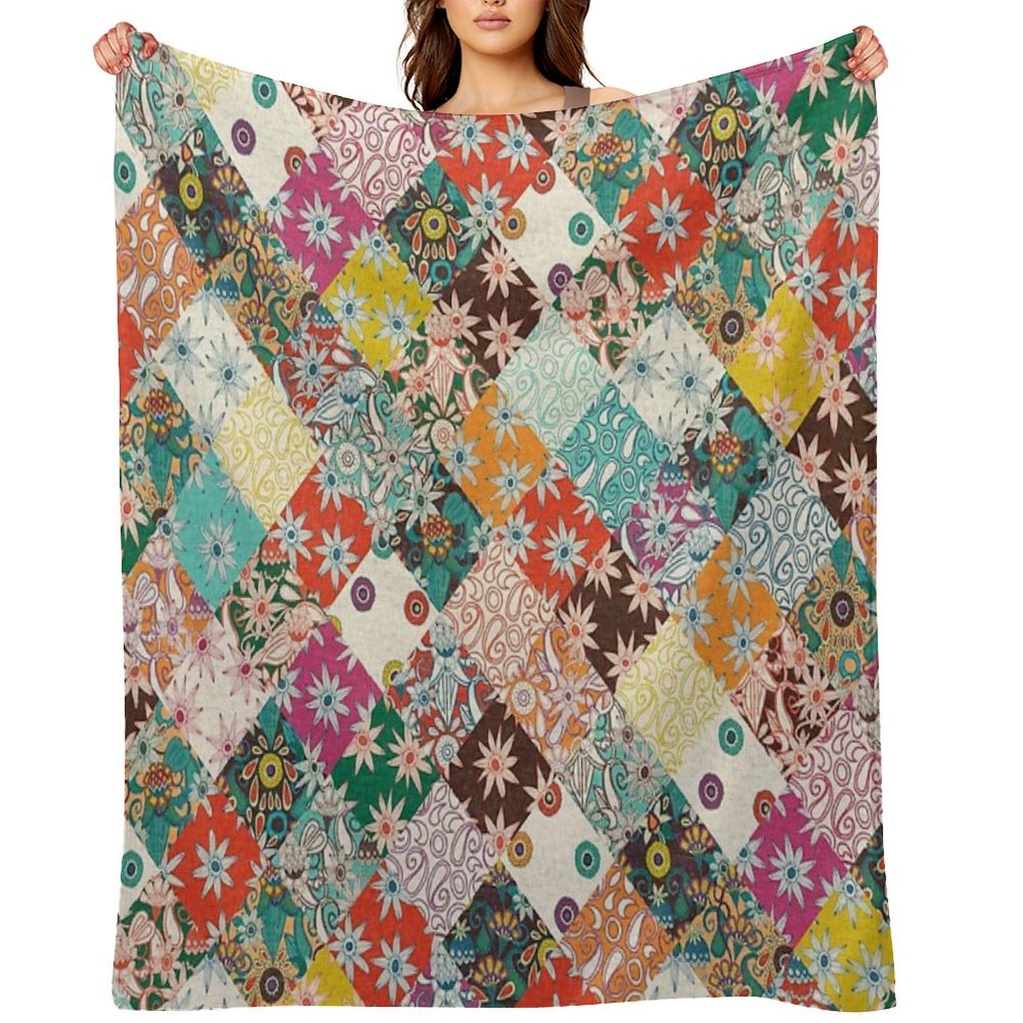 Sarilmak Patchwork Throw Blanket