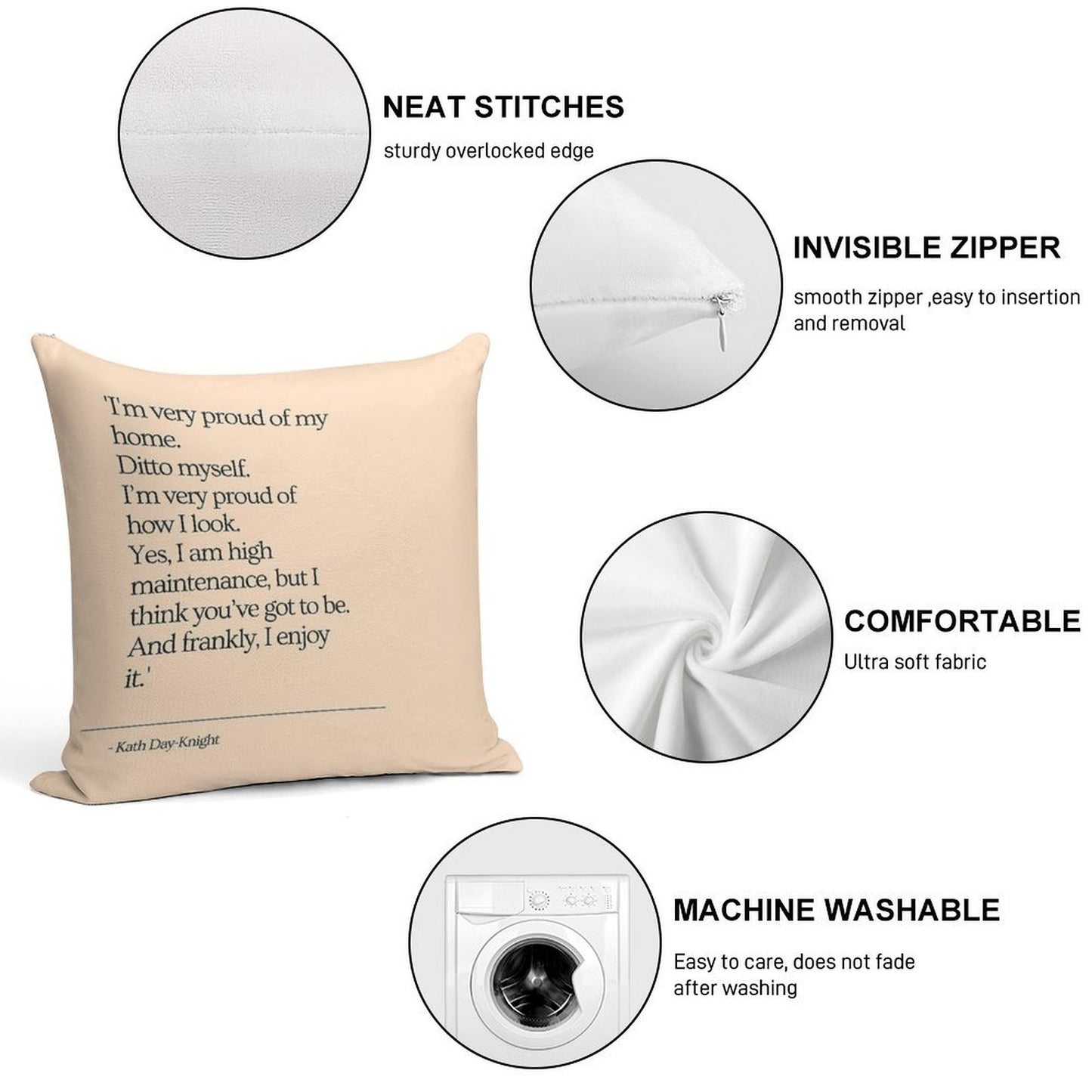 High Maintenance - Kath And Kim Soft Anti-Pilling Throw Pillow