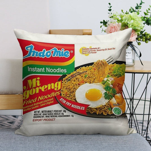 Indomie Original Flavour Linen Throw Pillow Cover