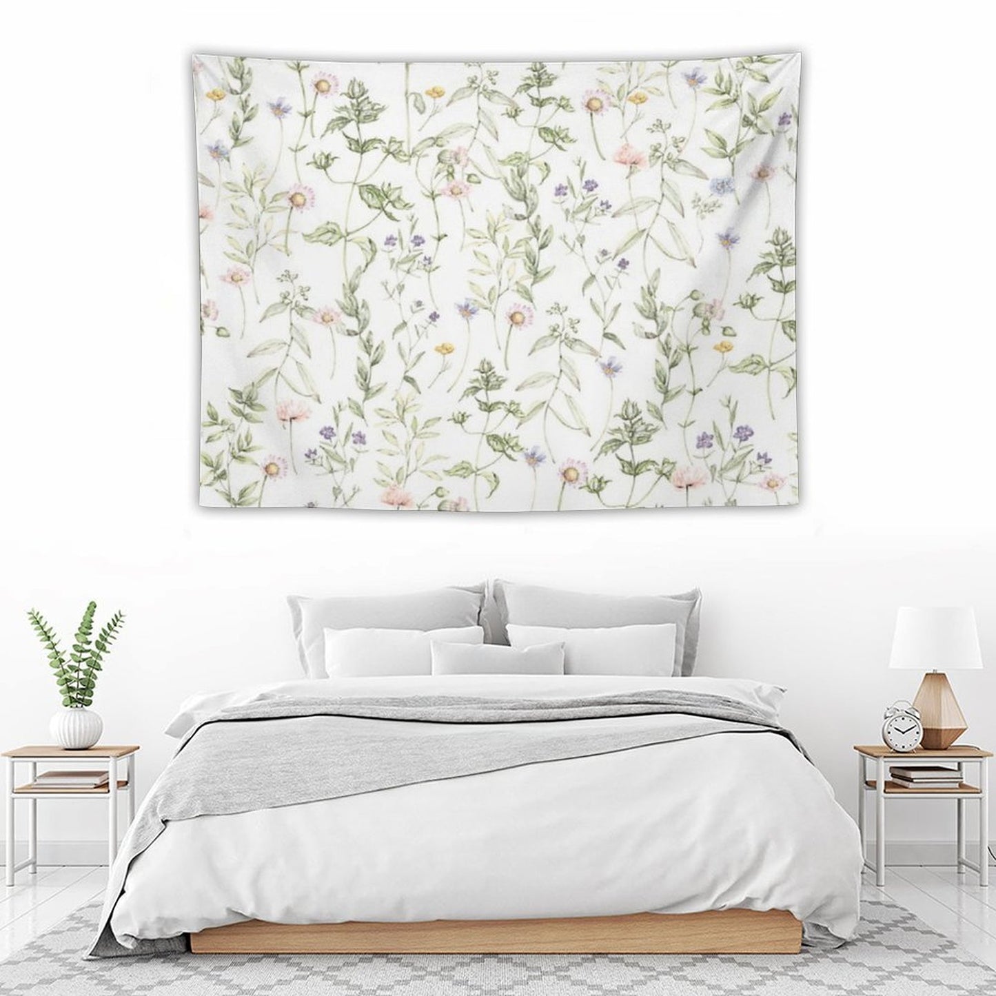 Pastel Vintage Flowers Tapestry