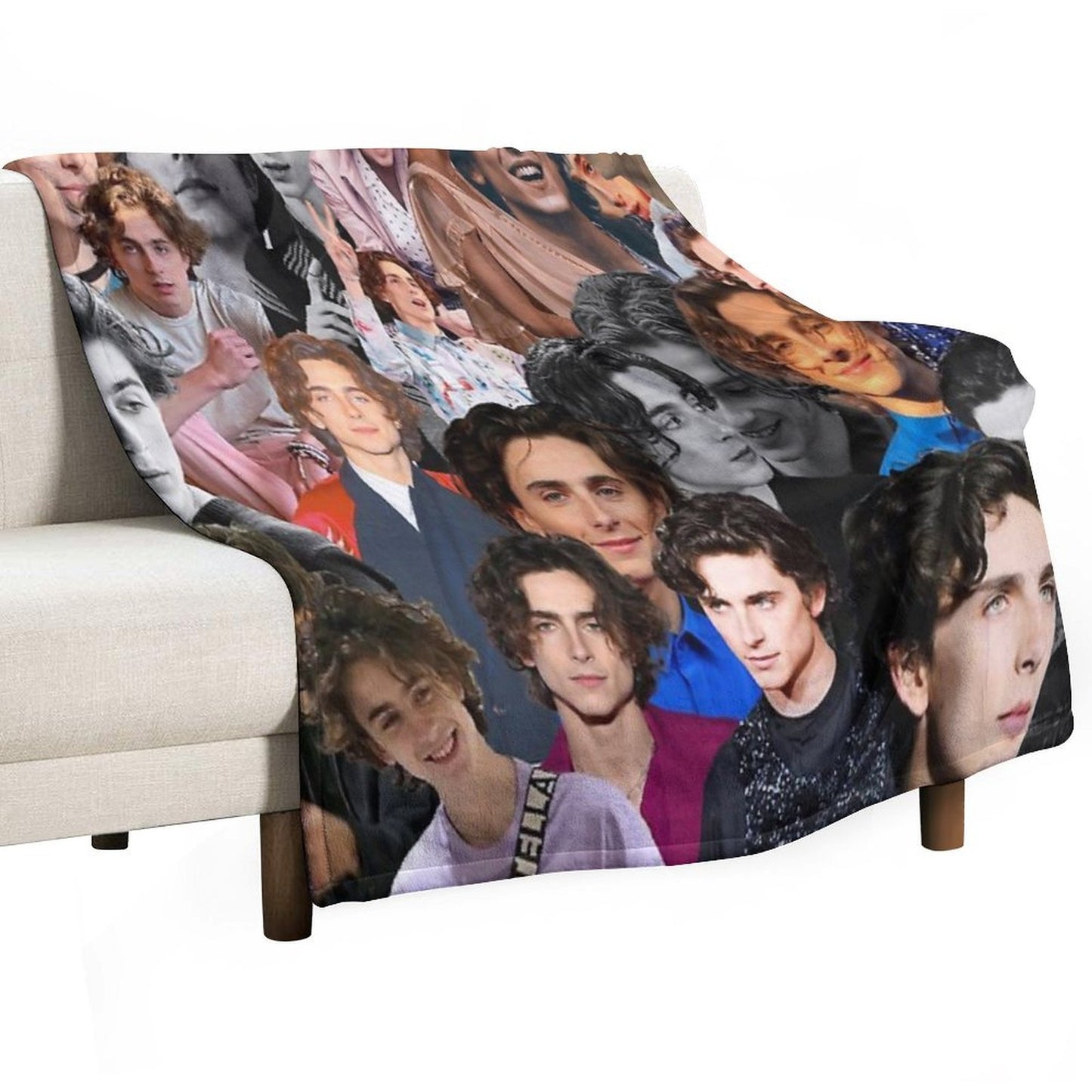 Timothee Chalamet Collage Throw Blanket