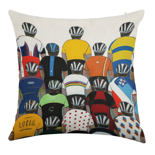 Maillots Shirt Linen Throw Pillow Cover