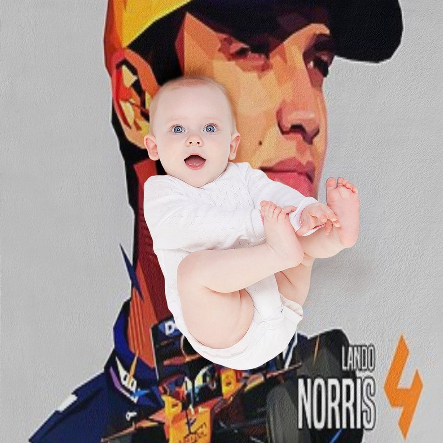 Lando Norris Low Poly V2 Throw Blanket