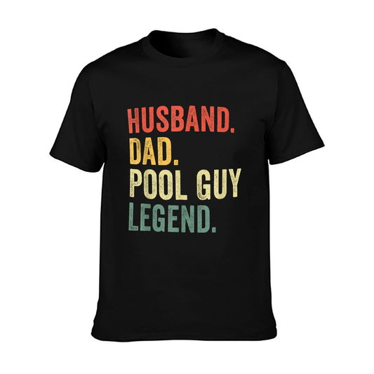 Funny Swimming Husband Dad Pool Guy Legend Vintage T-Shirt