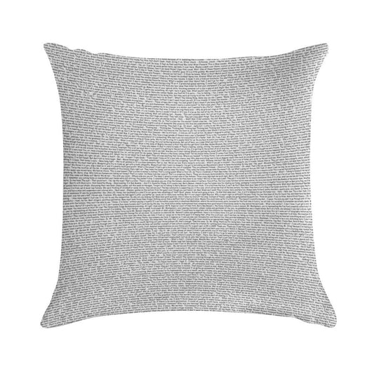 The Entire Bee Movie Script Soft Short Plush Fabric Throw Pillow