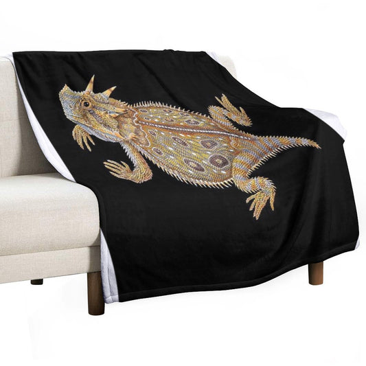 Horned Lizard Throw Blanket