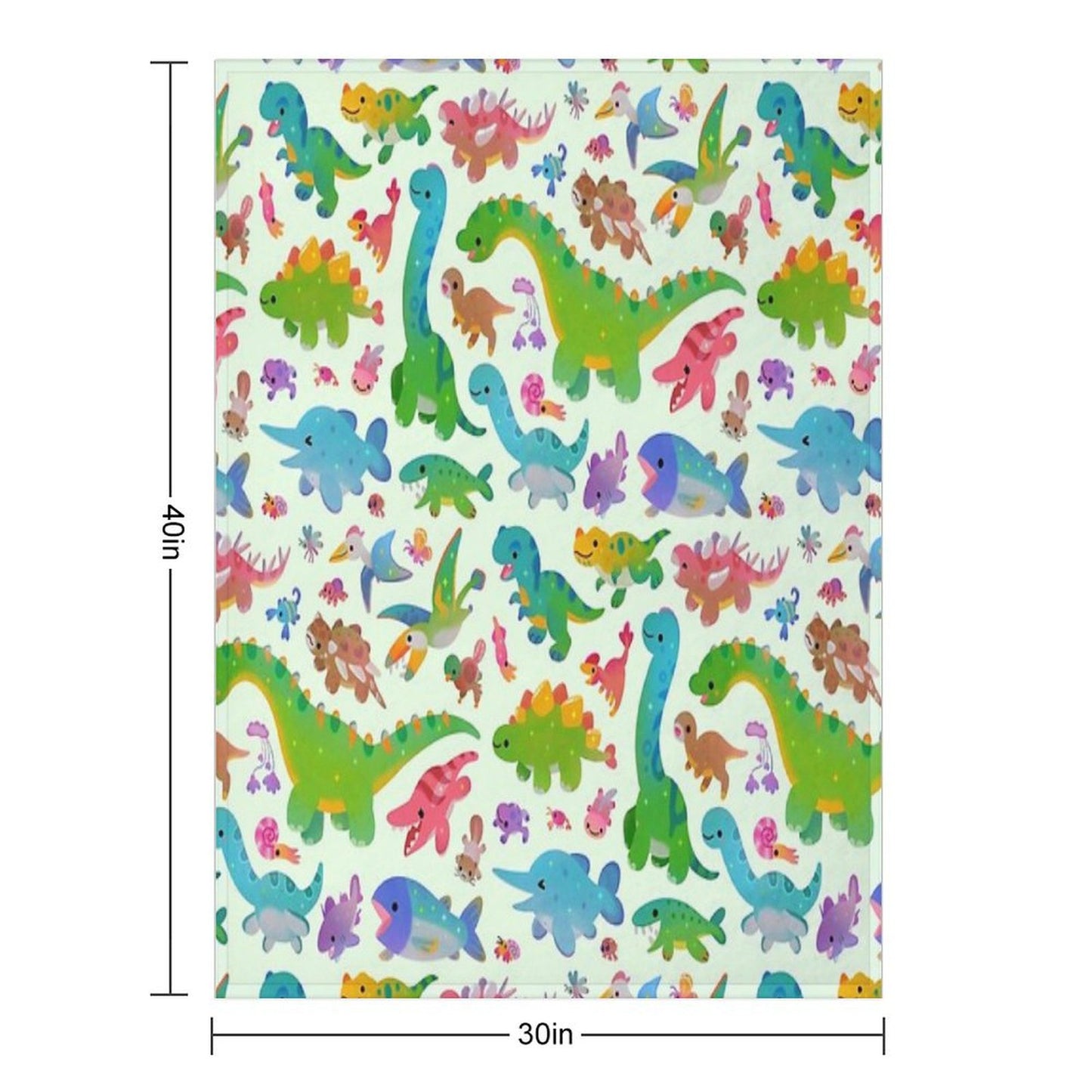 Jurassic Baby - Pastel Throw Blanket
