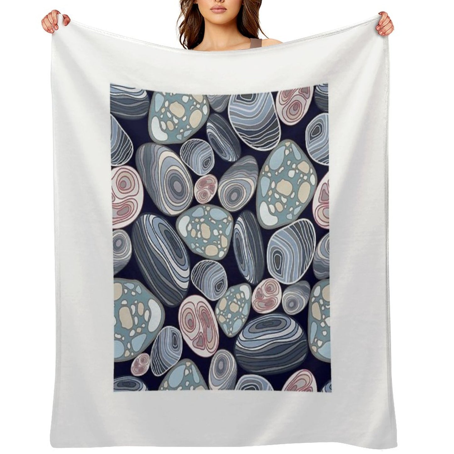 Pattern Stones Throw Blanket