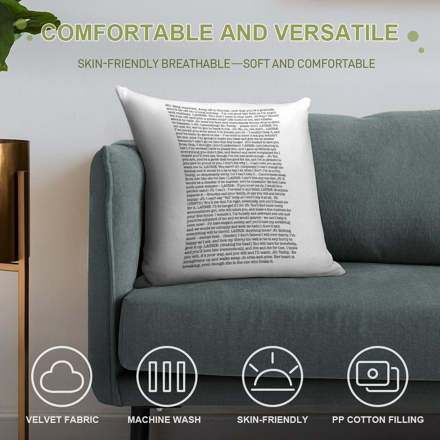 That One Scene In Little Women Soft Home Decor Throw Pillow
