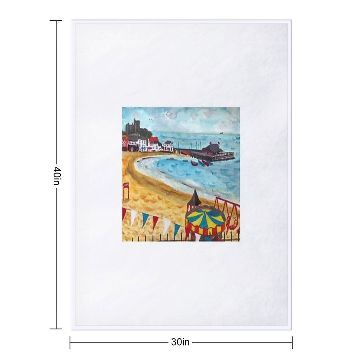 Viking Bay, Broadstairs, Kent Throw Blanket