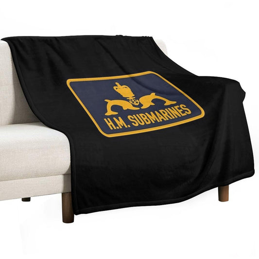 H.M. Submarines Patch Throw Blanket