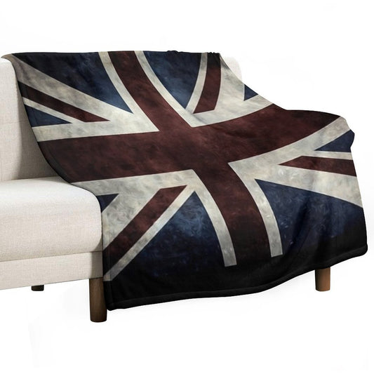 A Grunge Looking Distressed Union Jack Uk Version Throw Blanket