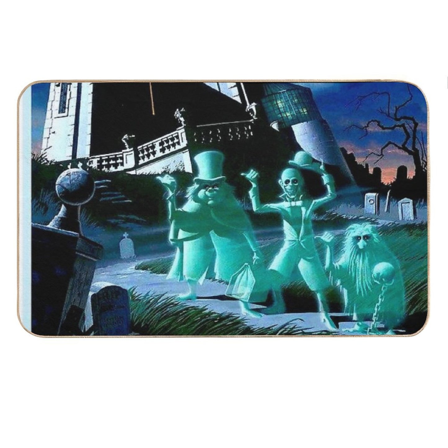 HAUNTED MANSION Vintage Ghosts Advertising Print Bath Mat