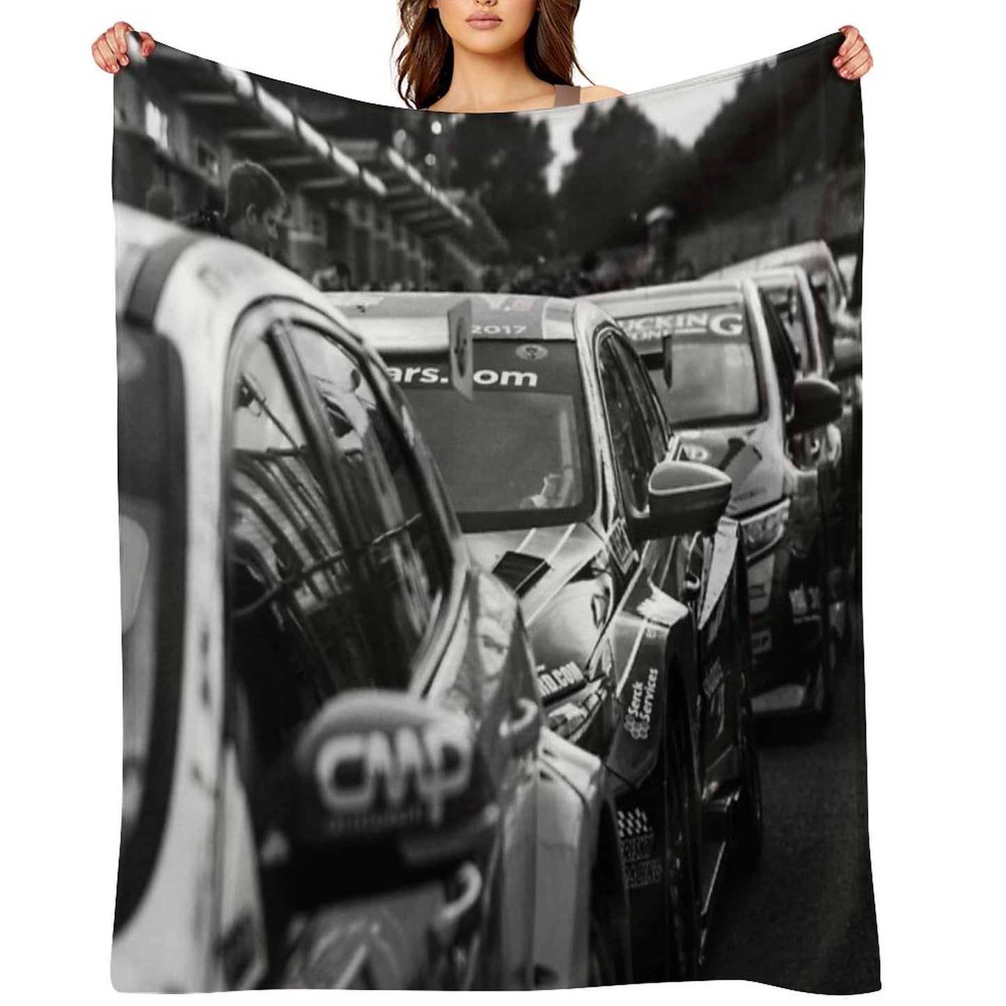 BTCC British Touring Car Lineup Throw Blanket