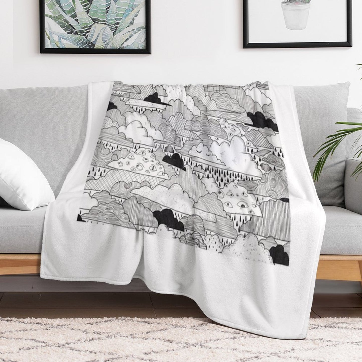 Clouds Throw Blanket