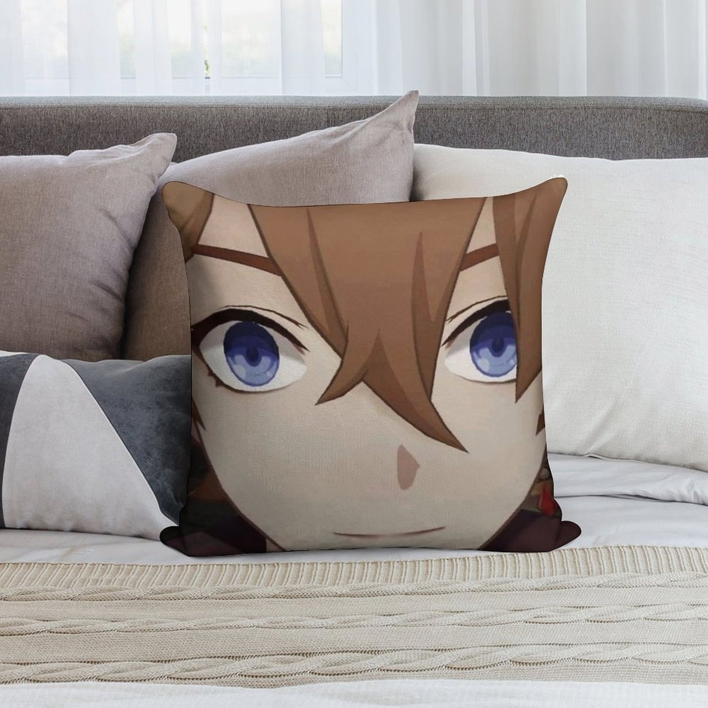 Childe Genshin Impact Soft Skin-Friendly Throw Pillow