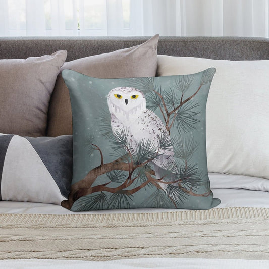 Snowy Soft Fade-Resistant Throw Pillow