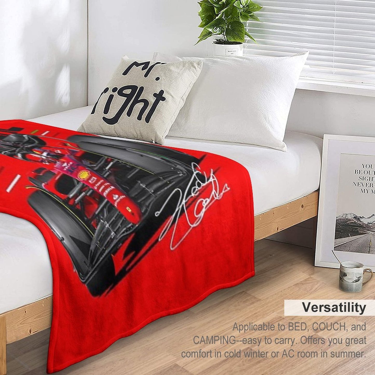 Charles Leclerc Scuderia Ferrari 2022 Throw Blanket