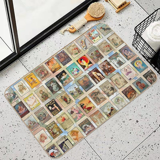 Vintage Soap Ads Bath Mat
