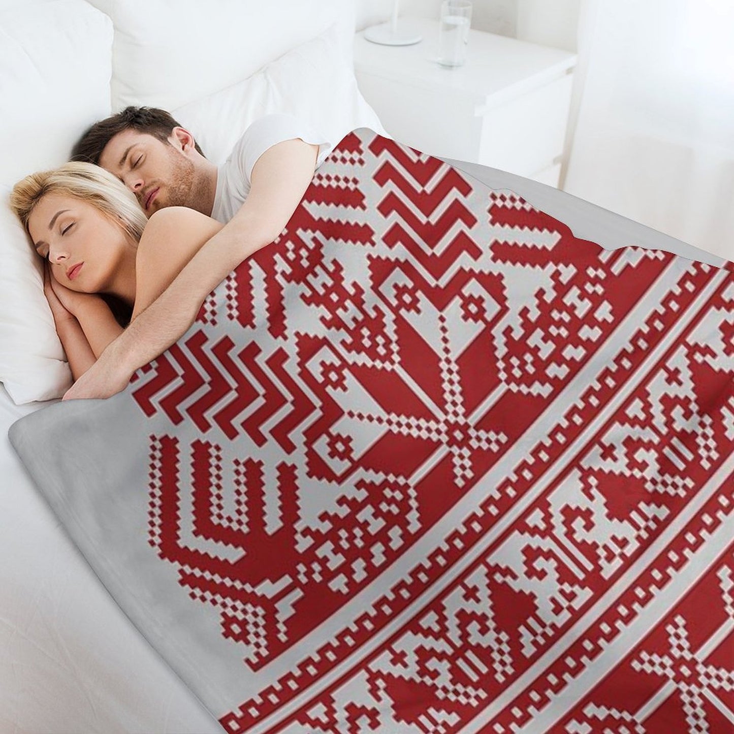 Baltic Traditional Ornament. Latvian Throw Blanket