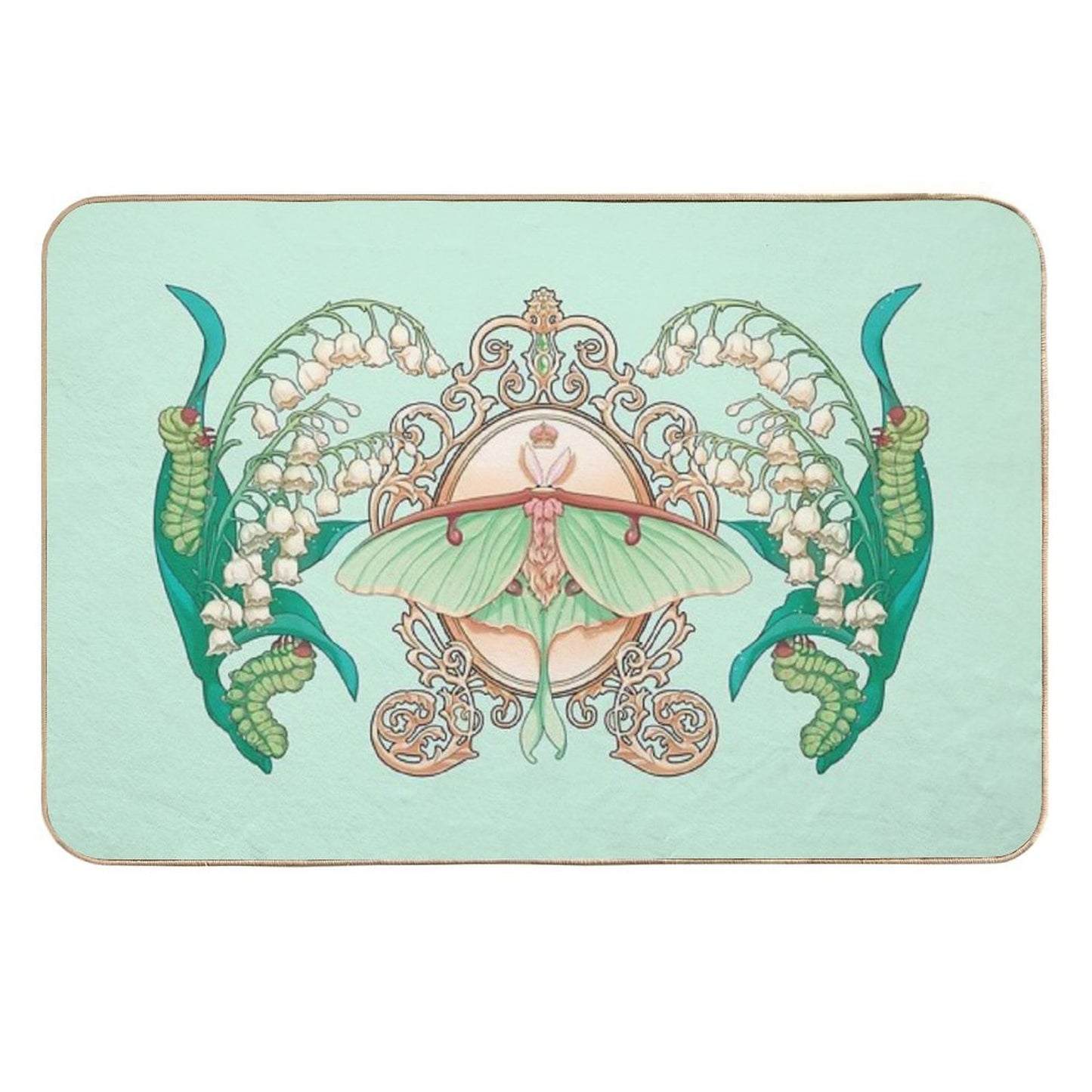 Moon Moth Stain-Proof Bath Mat