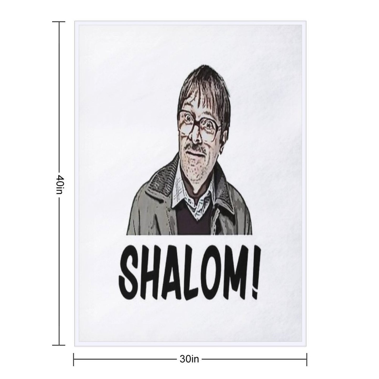 Shalom Jackie Parody Throw Blanket