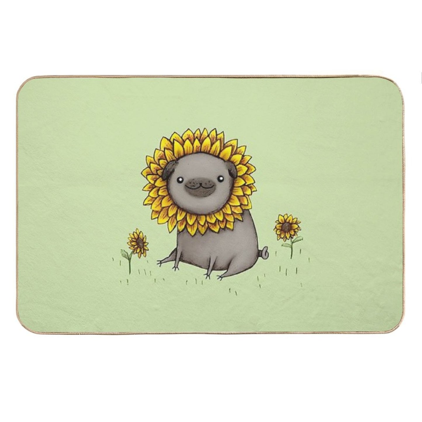 Pugflower Bath Mat